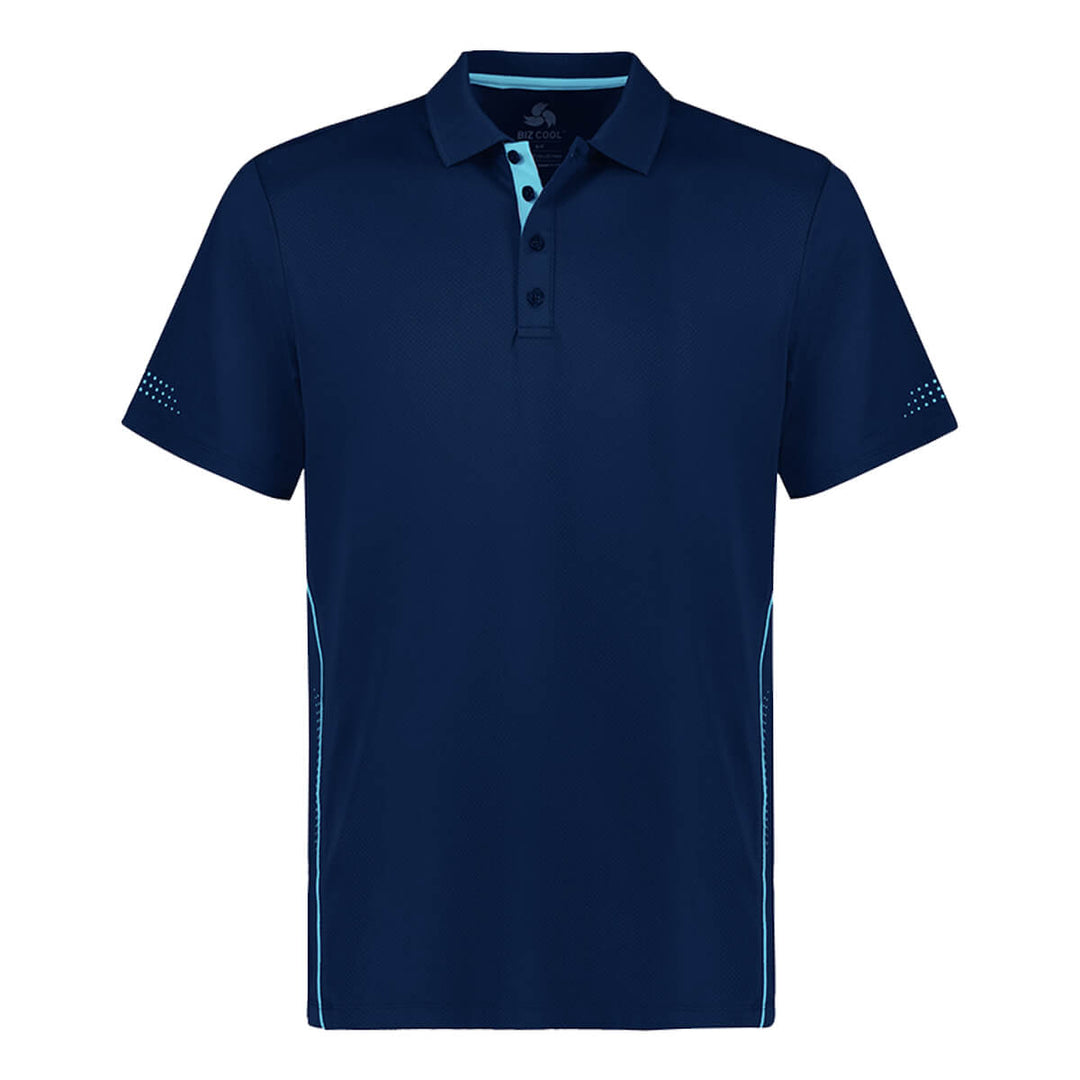 Biz Collection P200MS Mens Balance Short Sleeve Polo Navy/Sky