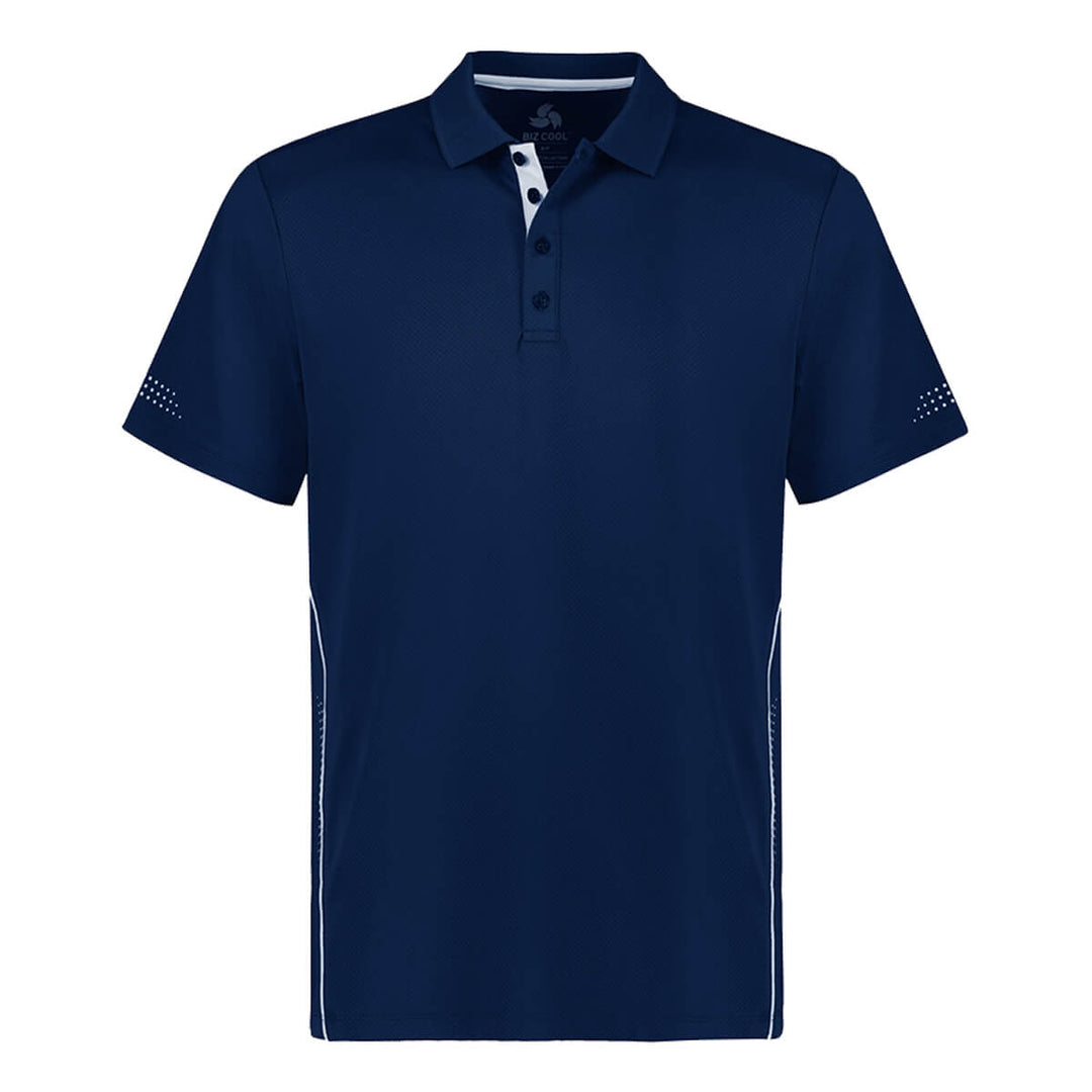 Biz Collection P200MS Mens Balance Short Sleeve Polo Navy/White
