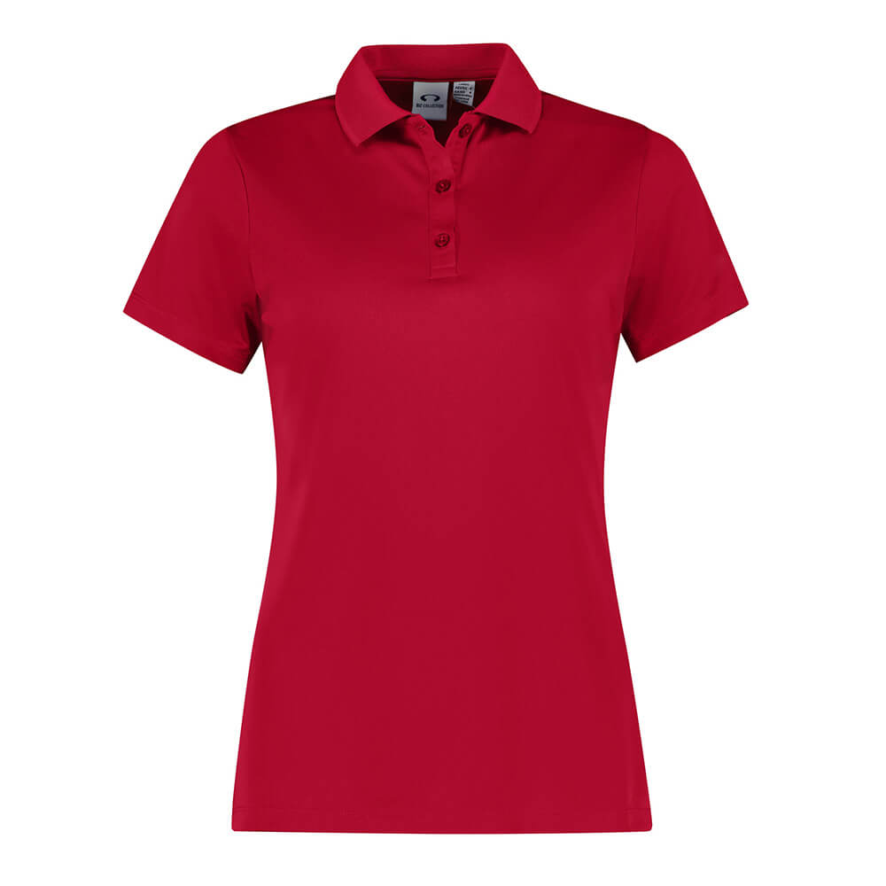 Biz Collection P206LS Womens Action Short Sleeve Polo Red