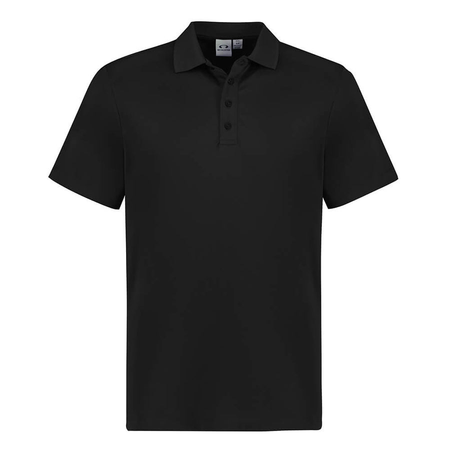 Biz Collection P206MS Mens Action Polo Black Front