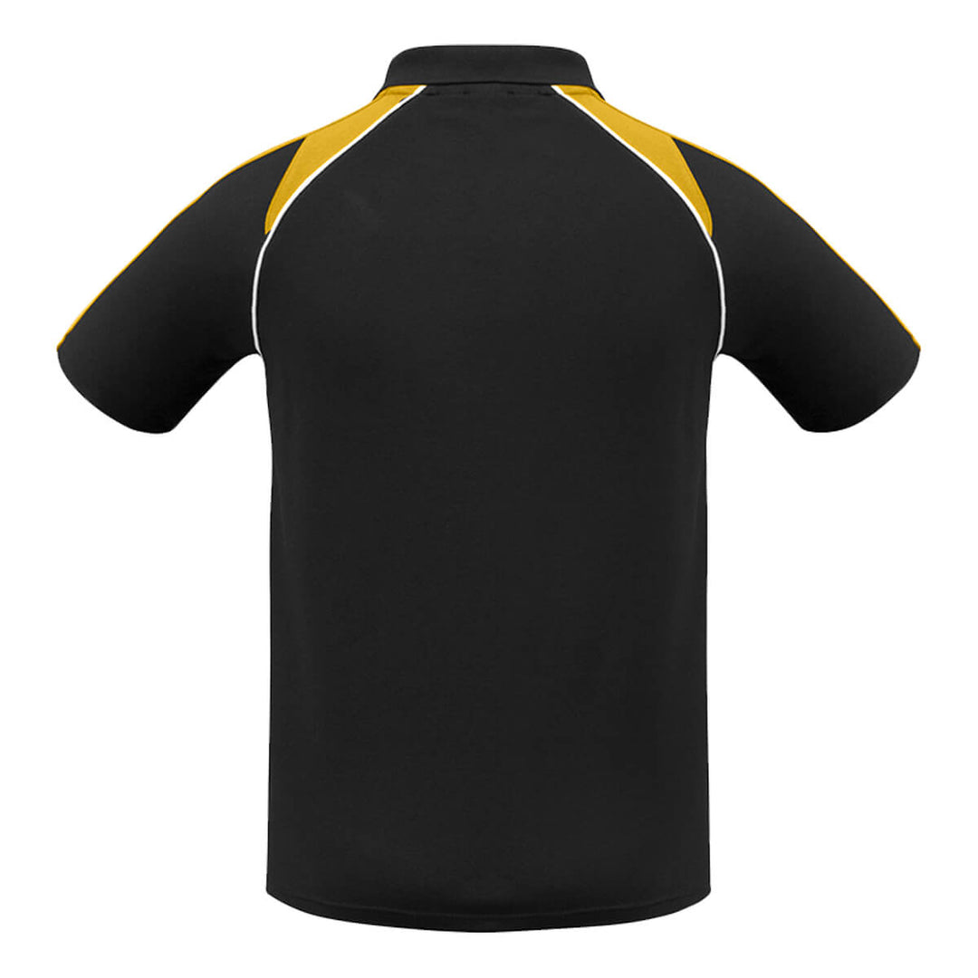 Biz Collection P225MS Mens Triton Short Sleeve Polo Black/Gold/White
