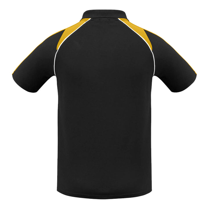 Biz Collection P225MS Mens Triton Short Sleeve Polo Black/Gold/White