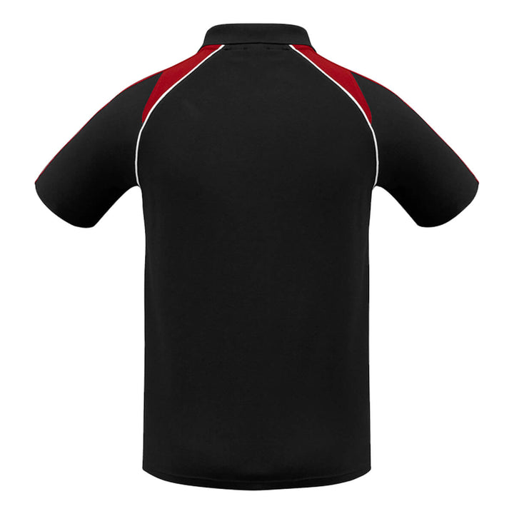 Biz Collection P225MS Mens Triton Short Sleeve Polo Black/Red/White