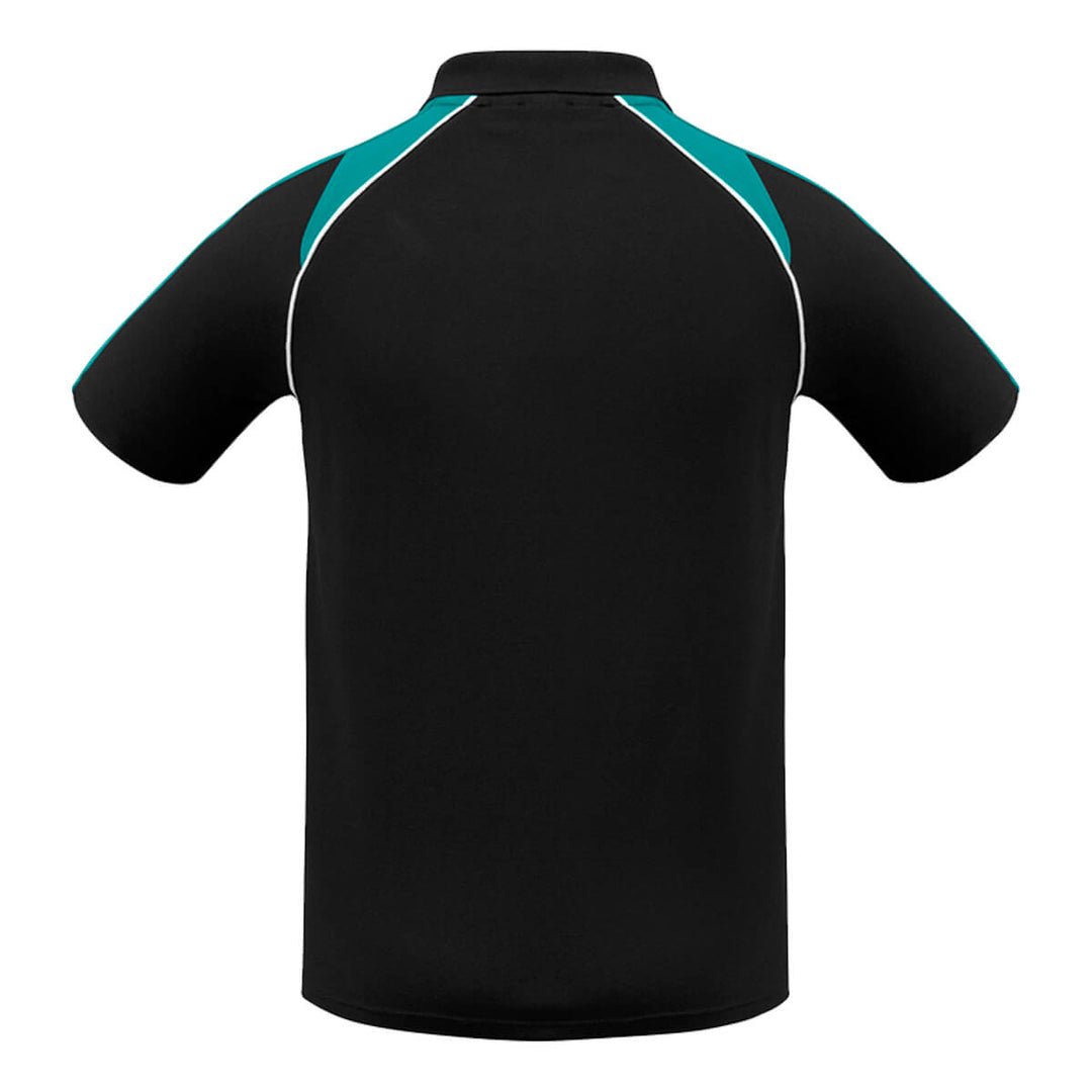 Biz Collection P225MS Mens Triton Short Sleeve Polo Black/Teal/White