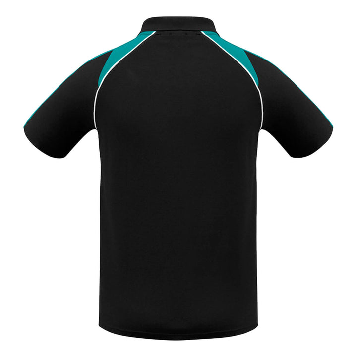 Biz Collection P225MS Mens Triton Short Sleeve Polo Black/Teal/White