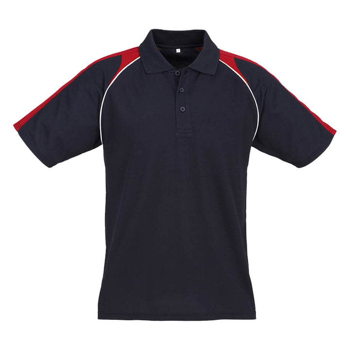 Biz Collection P225MS Mens Triton Short Sleeve Polo Navy/Red/White
