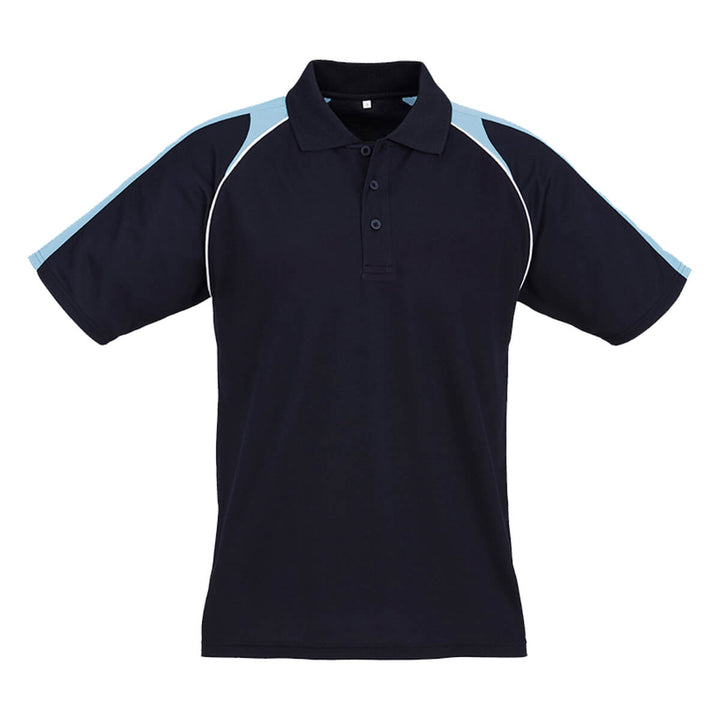 Biz Collection P225MS Mens Triton Short Sleeve Polo Navy/Spring Blue/White
