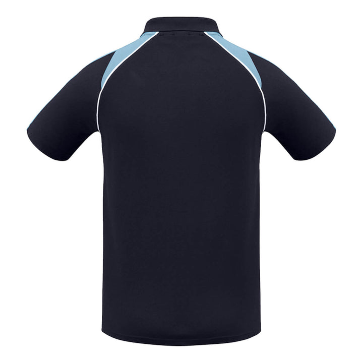 Biz Collection P225MS Mens Triton Short Sleeve Polo Navy/Spring Blue/White