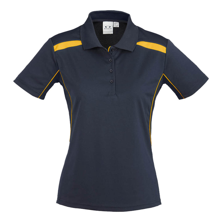 Biz Collection P244LS Womens United Polo Short Sleeve Navy/Gold