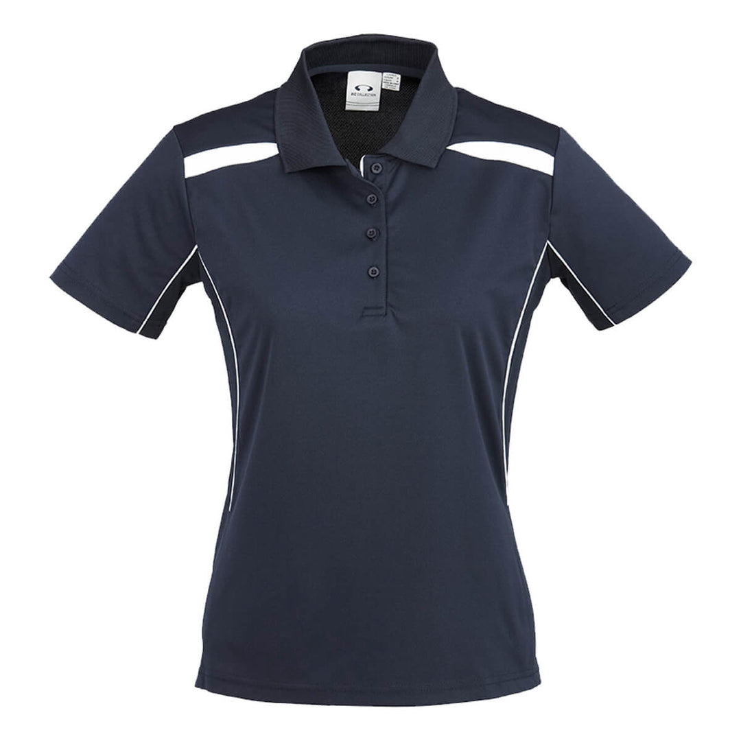 Biz Collection P244LS Womens United Polo Short Sleeve Navy/White