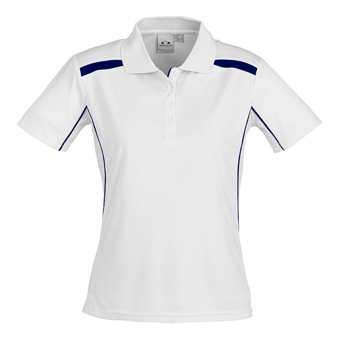 Biz Collection P244LS Womens United Polo Short Sleeve White/Navy