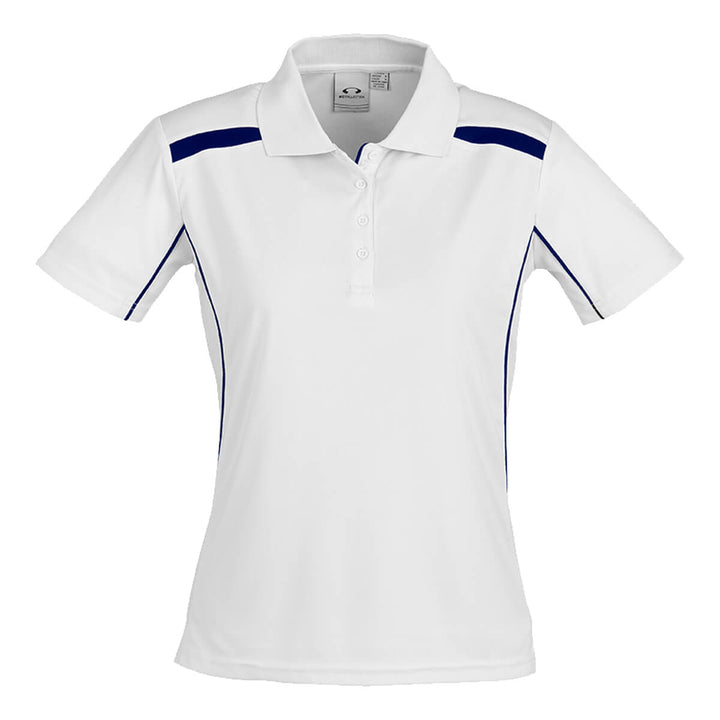 Biz Collection P244LS Womens United Polo Short Sleeve White/Navy
