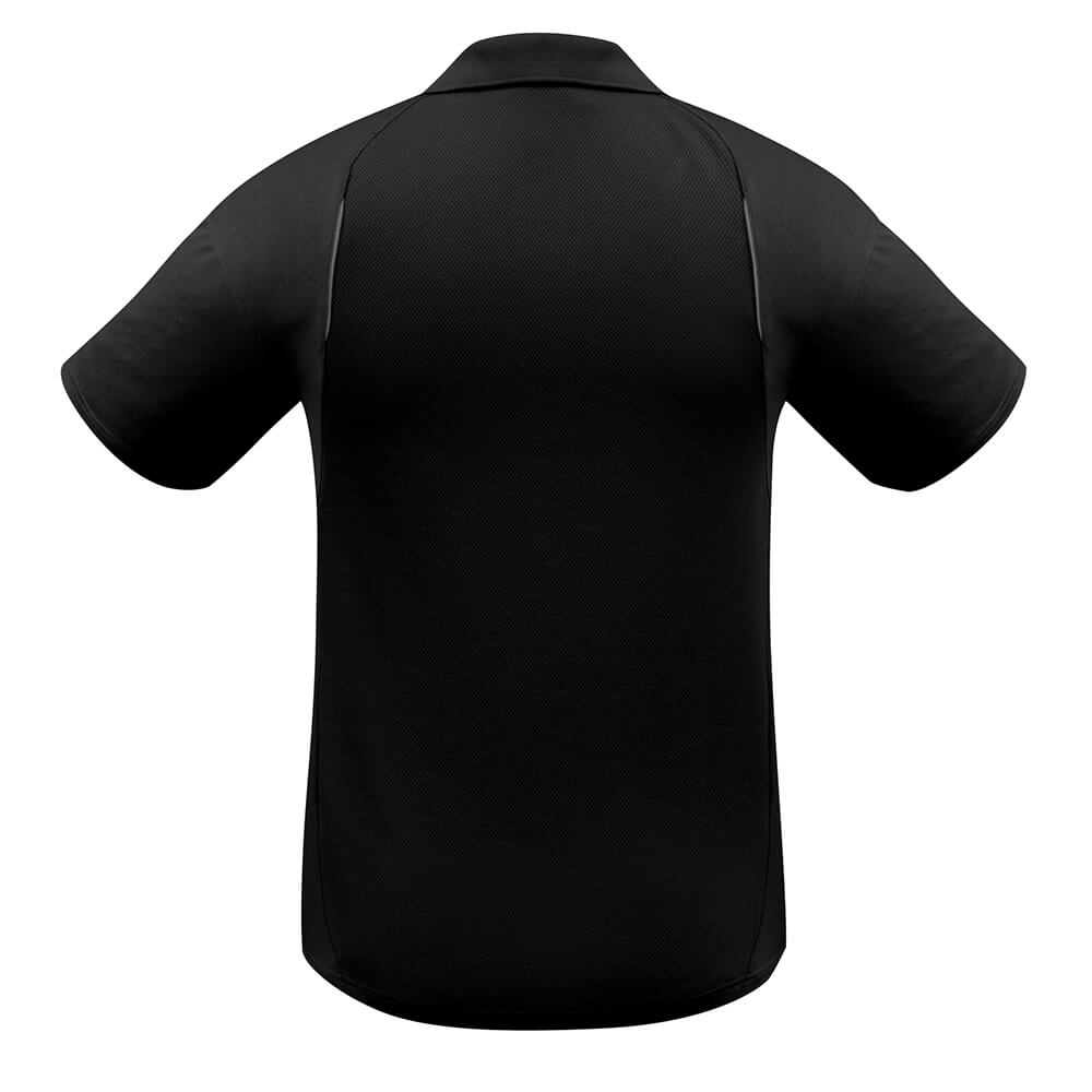 Biz Collection P244MS Mens United Polo Short Sleeve Black/Ash