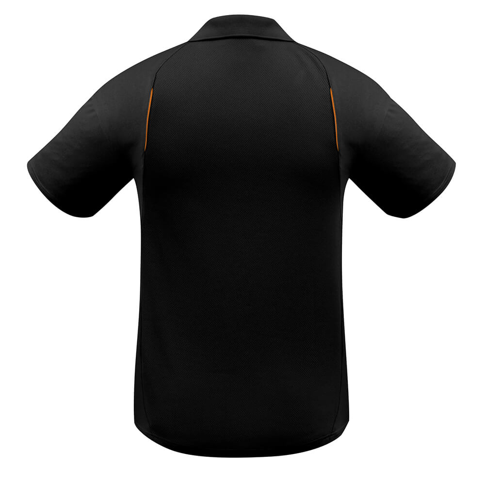 Biz Collection P244MS Mens United Polo Short Sleeve Black/Orange