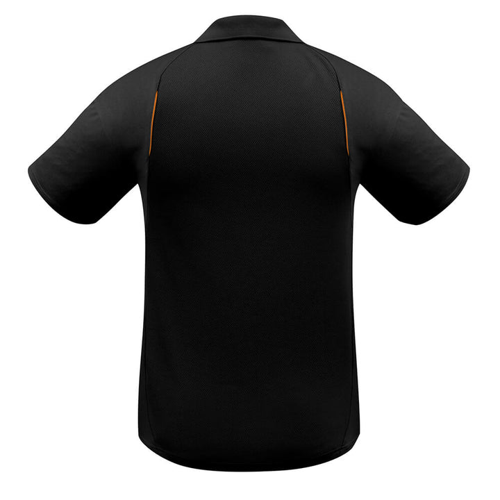 Biz Collection P244MS Mens United Polo Short Sleeve Black/Orange