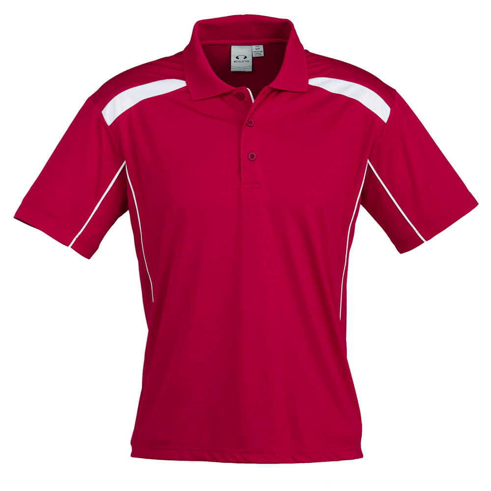 Biz Collection P244MS Mens United Polo Short Sleeve Red/White