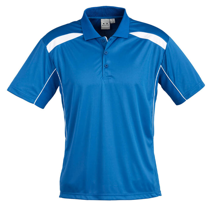Biz Collection P244MS Mens United Polo Short Sleeve Royal/White