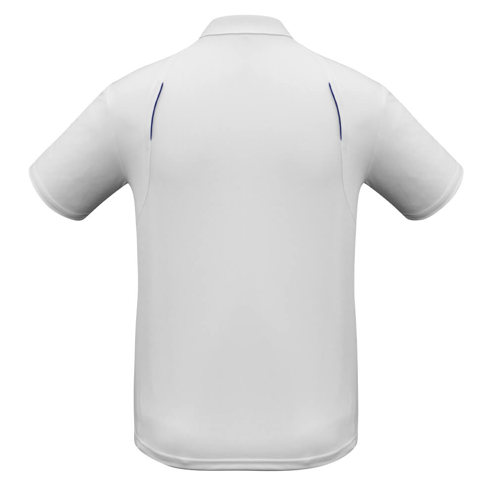Biz Collection P244MS Mens United Polo Short Sleeve White/Navy