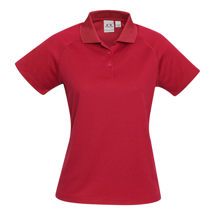 Biz Collection P300LS Womens Sprint Short Sleeve Polo Red