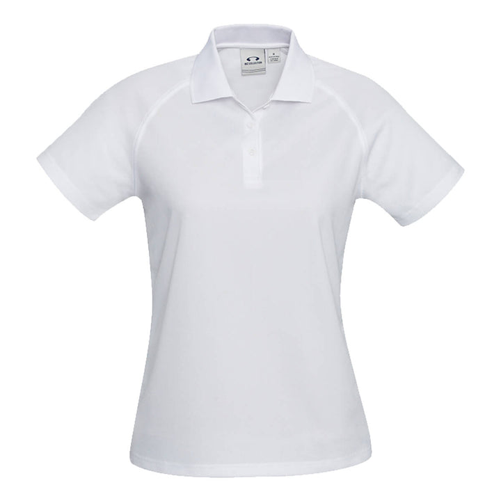 Biz Collection P300LS Womens Sprint Short Sleeve Polo White