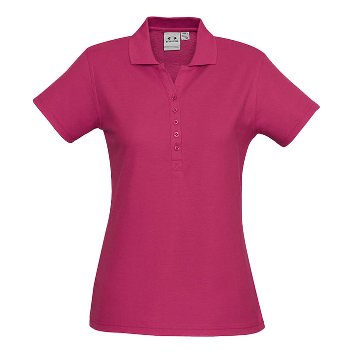 Biz Collection P400LS Womens Crew Short Sleeve Polo Fuchsia