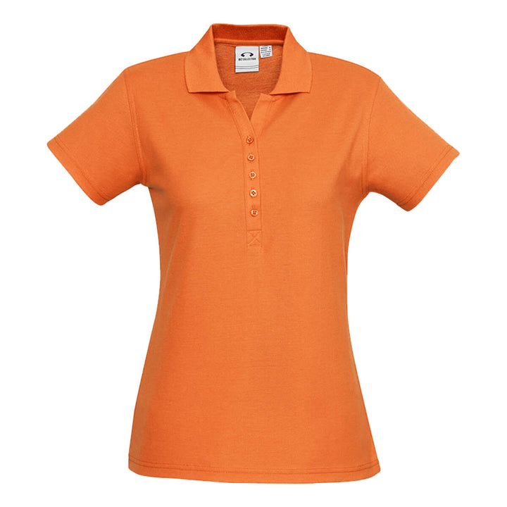 Biz Collection P400LS Womens Crew Short Sleeve Polo Orange