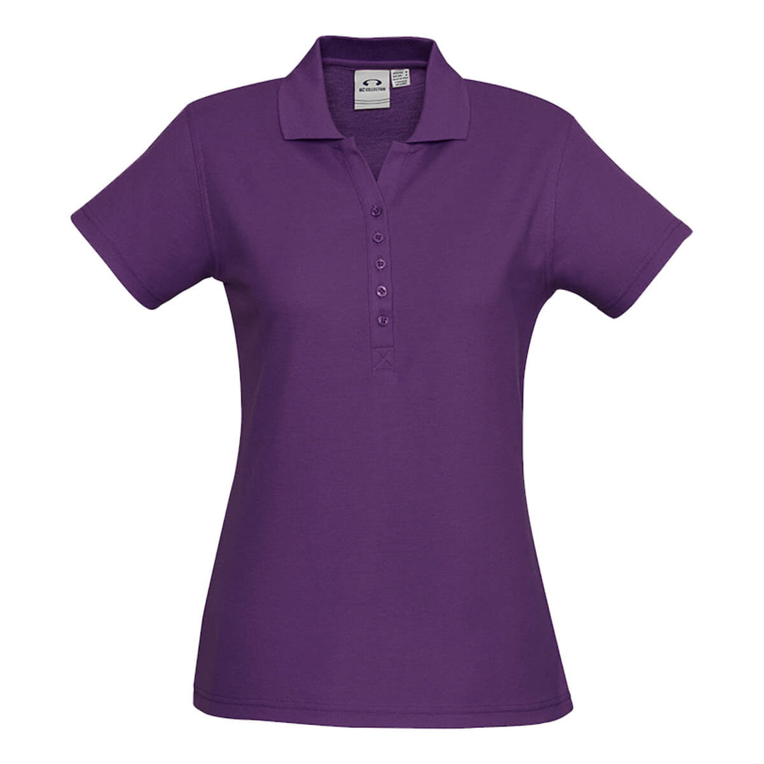 Biz Collection P400LS Womens Crew Short Sleeve Polo Purple