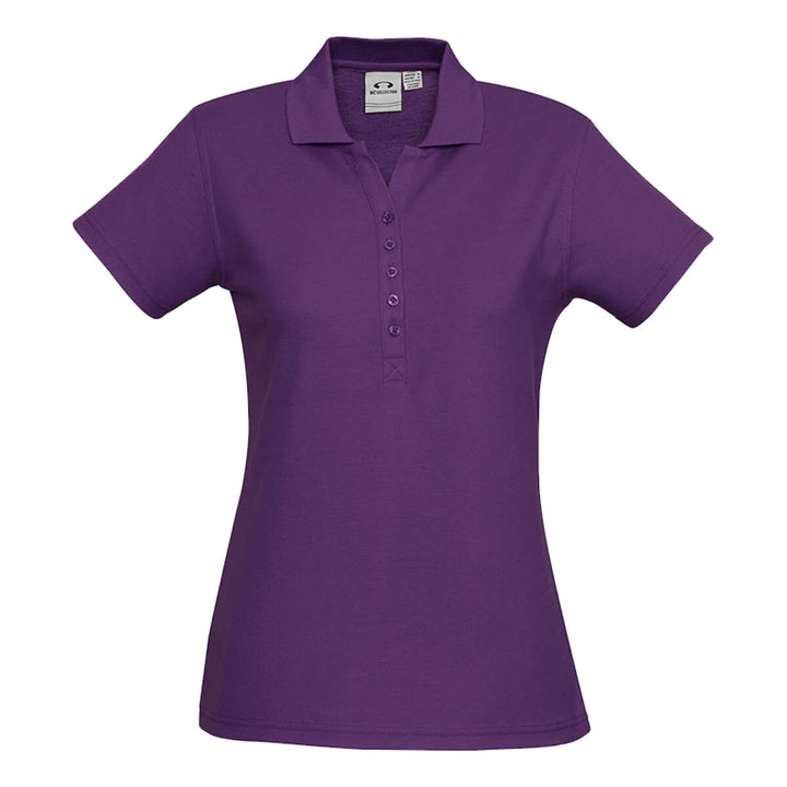 Biz Collection P400LS Womens Crew Short Sleeve Polo Purple