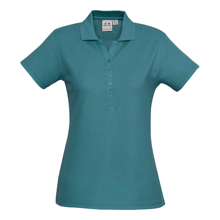 Biz Collection P400LS Womens Crew Short Sleeve Polo Teal