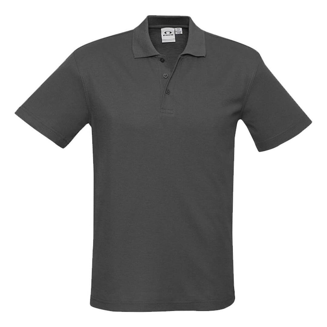 Biz Collection P400MS Mens Crew Short Sleeve Polo Charcoal