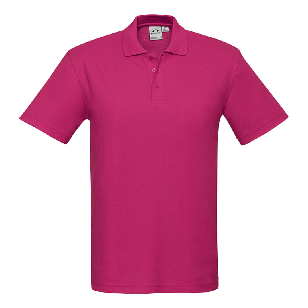 Biz Collection P400MS Mens Crew Short Sleeve Polo Fuchsia
