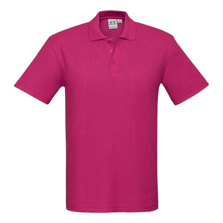 Biz Collection P400MS Mens Crew Short Sleeve Polo Fuchsia