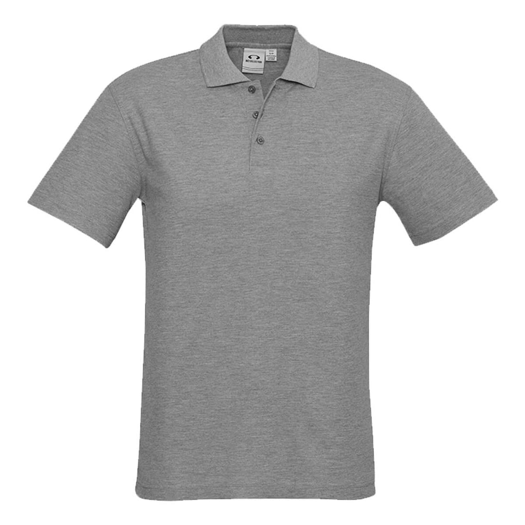 Biz Collection P400MS Mens Crew Short Sleeve Polo Grey Marle