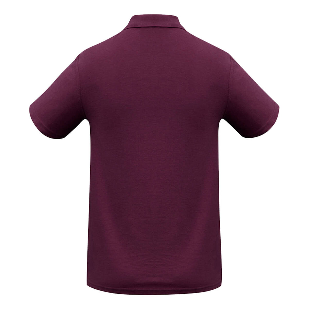 Biz Collection P400MS Mens Crew Short Sleeve Polo Maroon