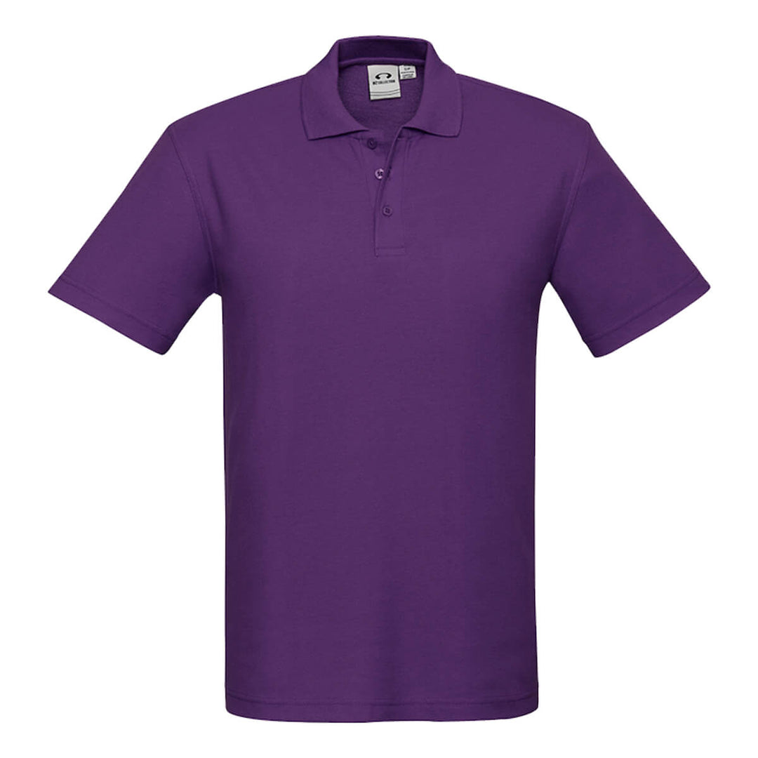 Biz Collection P400MS Mens Crew Short Sleeve Polo Purple