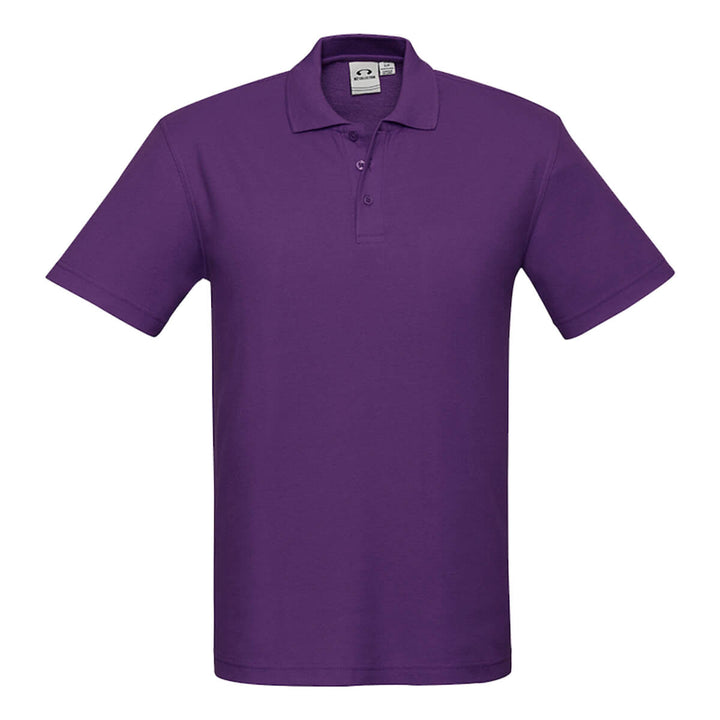 Biz Collection P400MS Mens Crew Short Sleeve Polo Purple