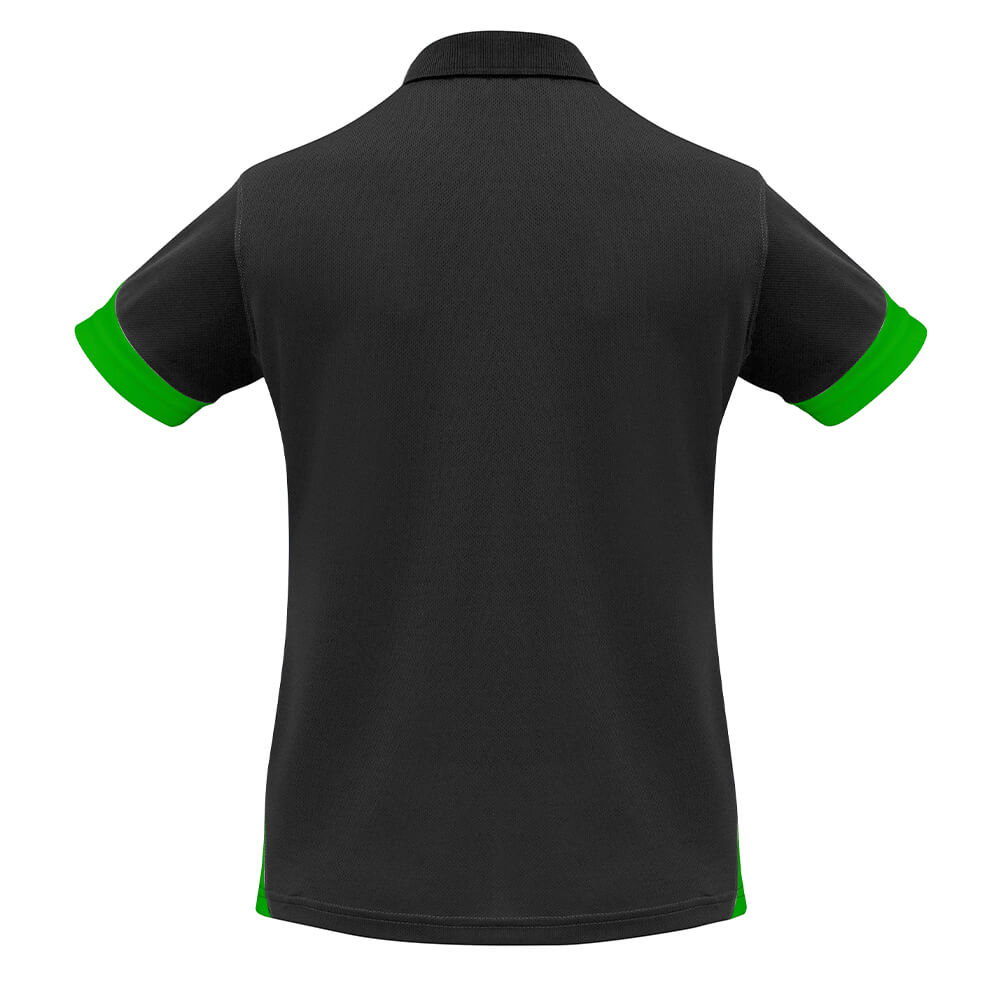 Biz Collection P401LS Womens Talon Short Sleeve Polo Black/Green