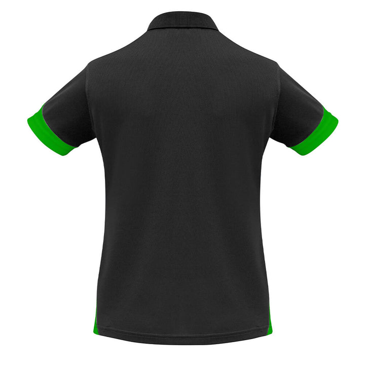 Biz Collection P401LS Womens Talon Short Sleeve Polo Black/Green