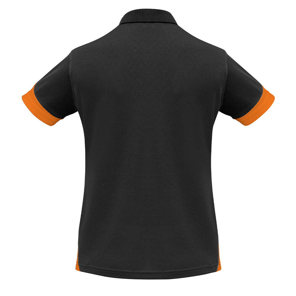 Biz Collection P401LS Womens Talon Short Sleeve Polo Black/Orange