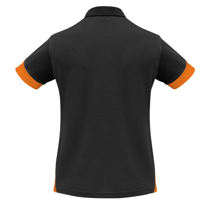 Biz Collection P401LS Womens Talon Short Sleeve Polo Black/Orange