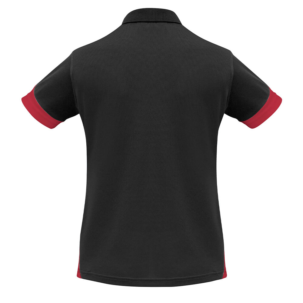 Biz Collection P401LS Womens Talon Short Sleeve Polo Black/Red