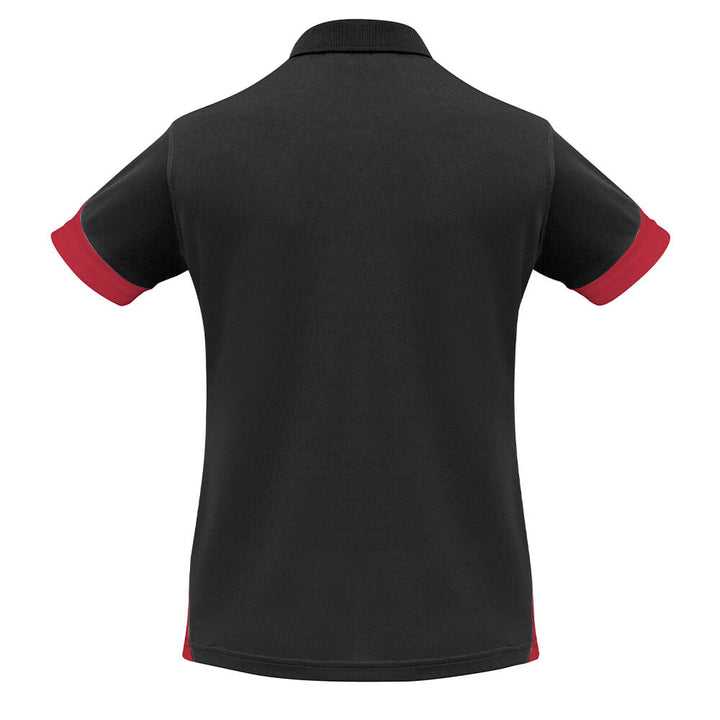 Biz Collection P401LS Womens Talon Short Sleeve Polo Black/Red
