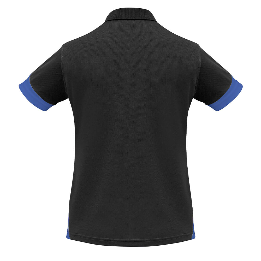 Biz Collection P401LS Womens Talon Short Sleeve Polo Black/Royal