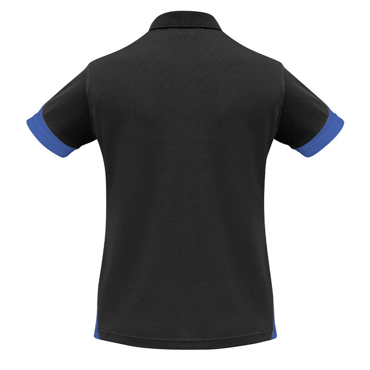 Biz Collection P401LS Womens Talon Short Sleeve Polo Black/Royal