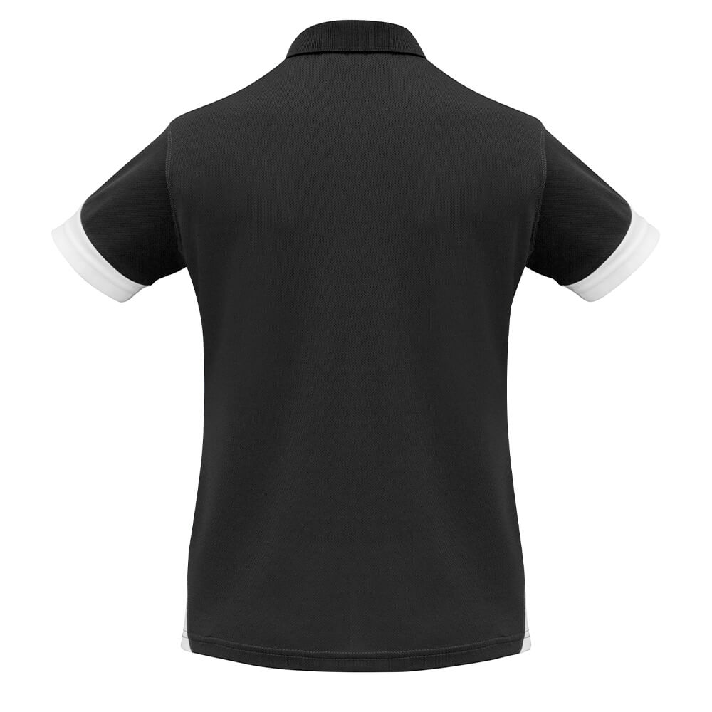 Biz Collection P401LS Womens Talon Short Sleeve Polo Black/White