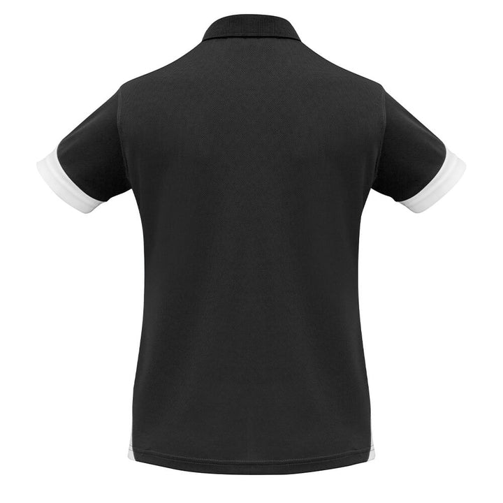 Biz Collection P401LS Womens Talon Short Sleeve Polo Black/White