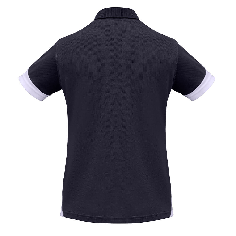Biz Collection P401LS Womens Talon Short Sleeve Polo Navy/White