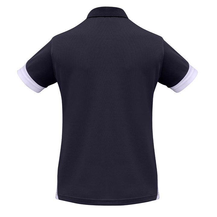 Biz Collection P401LS Womens Talon Short Sleeve Polo Navy/White