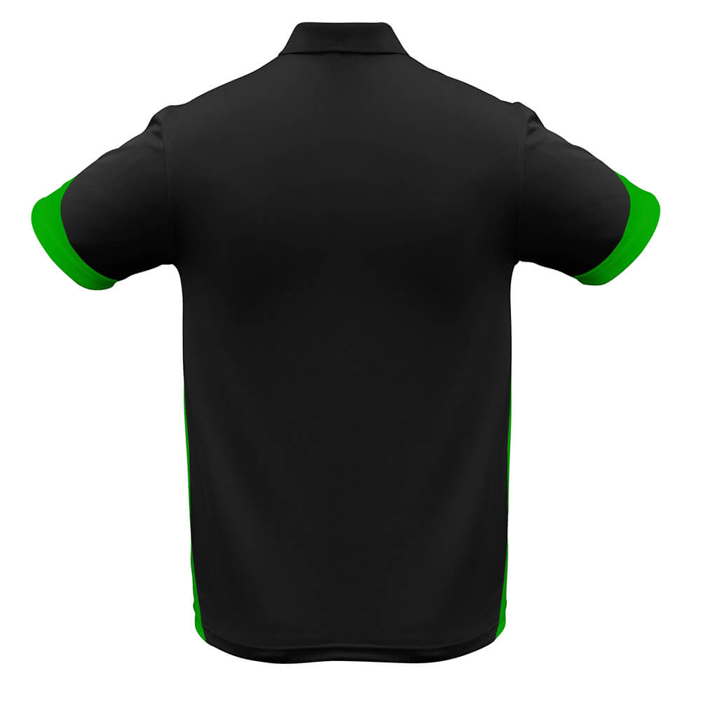 Biz Collection P401MS Mens Talon Short Sleeve Polo Black/Green