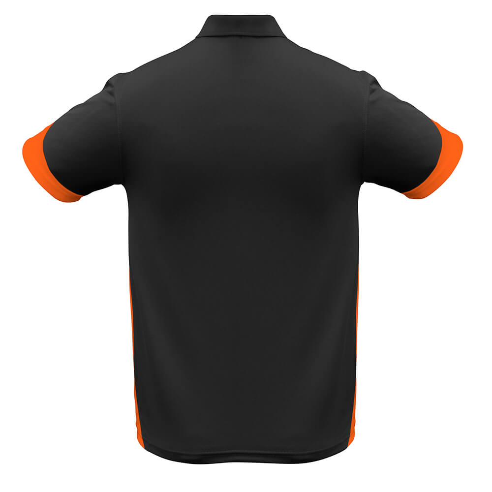 Biz Collection P401MS Mens Talon Short Sleeve Polo Black/Orange